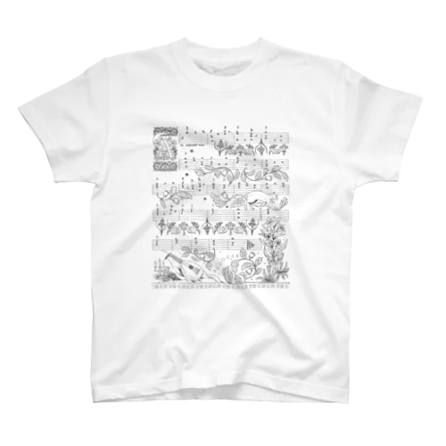 月猫のタブラチュア Regular Fit T-Shirt