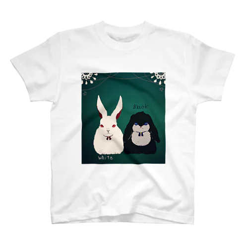 シック 白黒ウサギ Regular Fit T-Shirt