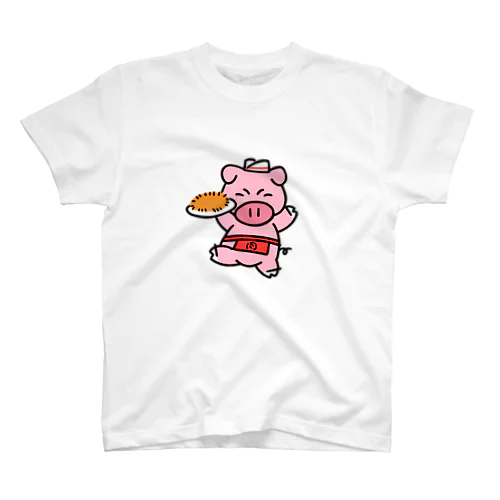 肉屋のイラスト・豚 スタンダードTシャツ