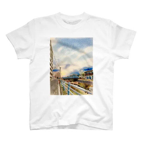 色鉛筆夕焼けフォトTee 2 Regular Fit T-Shirt