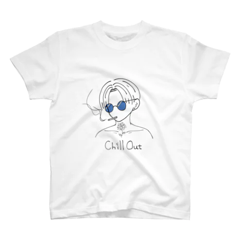 チルアウト(青テクノ淡色ver.) Regular Fit T-Shirt
