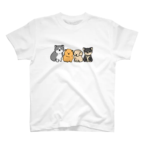 子犬集合　文字無しver Regular Fit T-Shirt