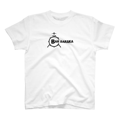 BAR-SARAKA 黒ロゴグッズ Regular Fit T-Shirt