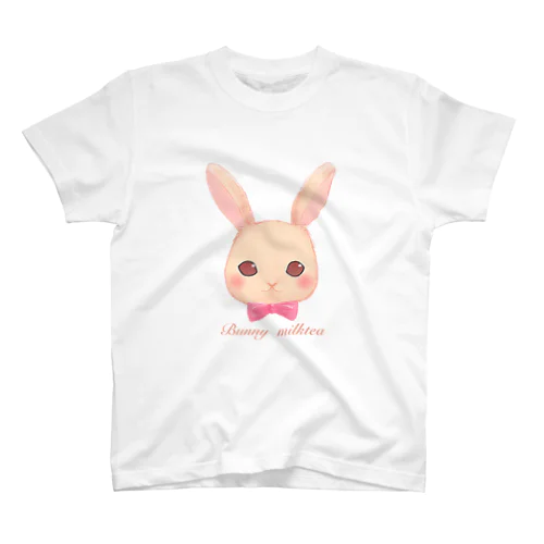 Bunny milktea(ピンクリボン) Regular Fit T-Shirt