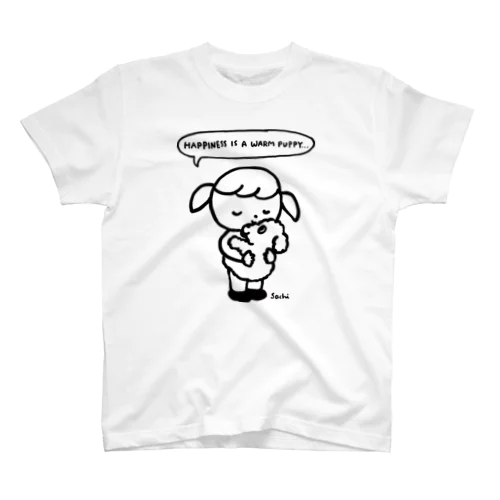 『しあわせはあたたかい子犬』 Regular Fit T-Shirt