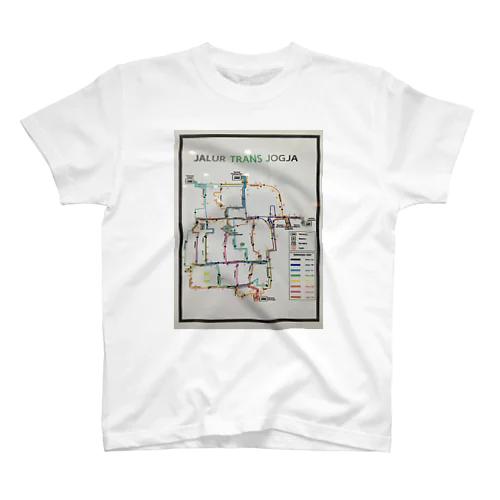 インドネシア路線図T スタンダードTシャツ