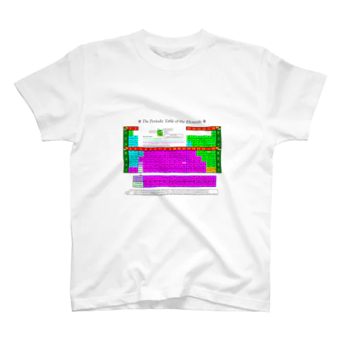 元素周期表ー英語(横) Regular Fit T-Shirt
