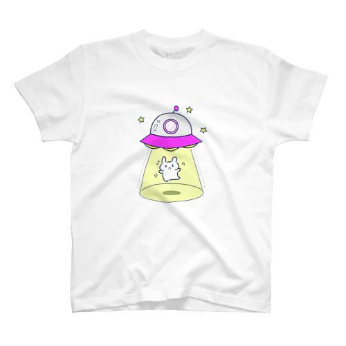 うさぎちゃんとUFO（パープル） Regular Fit T-Shirt