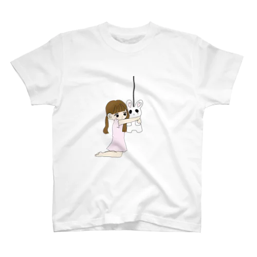 うさぎと女の子 티셔츠