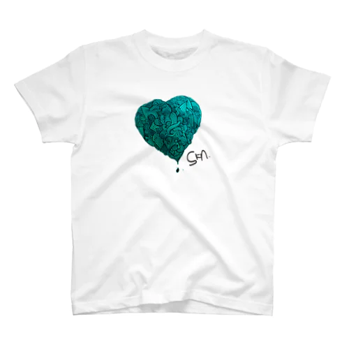 Heart-BLUE Regular Fit T-Shirt