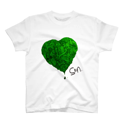 Heart-GREEN スタンダードTシャツ