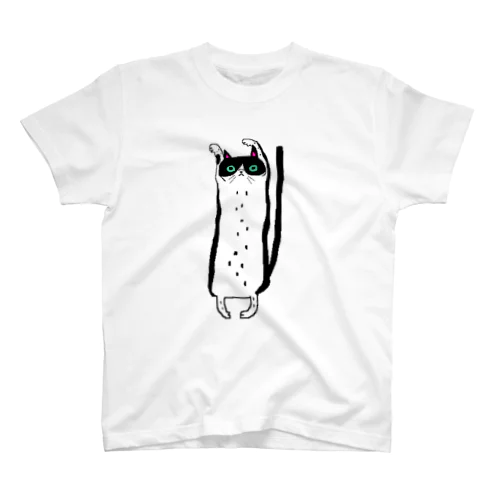 手足の柄がぷちぷちのねこはお腹もぷちぷち スタンダードTシャツ