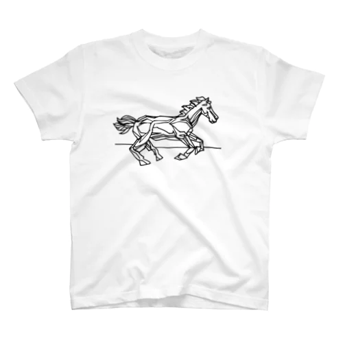 光る馬 Regular Fit T-Shirt