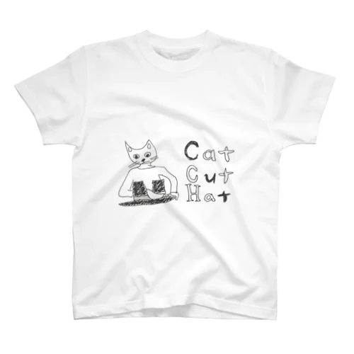 Cat Cut Hat Regular Fit T-Shirt