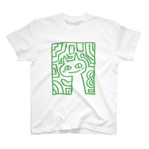 1分の猫(緑) スタンダードTシャツ