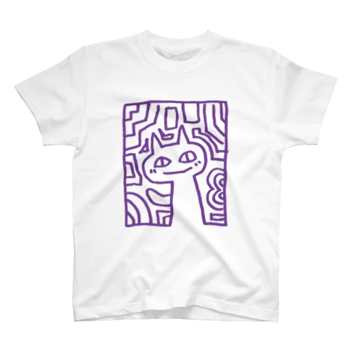1分の猫(紫) スタンダードTシャツ