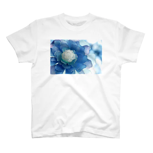 青い花 Regular Fit T-Shirt