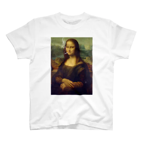 くわえタバコの女性 咥えタバコの女性 -the Mona Lis a モナ・リザ- Regular Fit T-Shirt