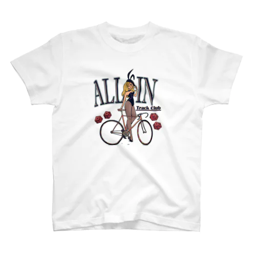 "ALL IN -Track Club-" Regular Fit T-Shirt