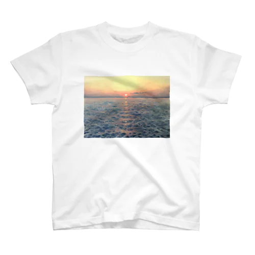 海と夕日 スタンダードTシャツ