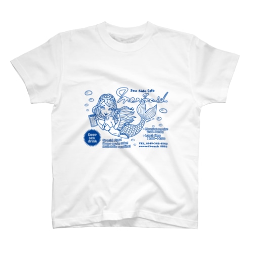 Sea side Cafe Mermaide Regular Fit T-Shirt