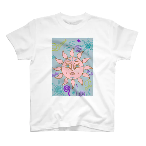 パワーの源ピンクの太陽 Regular Fit T-Shirt