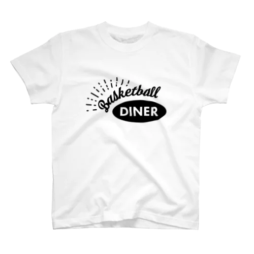 Basketball Diner ロゴ黒 Regular Fit T-Shirt