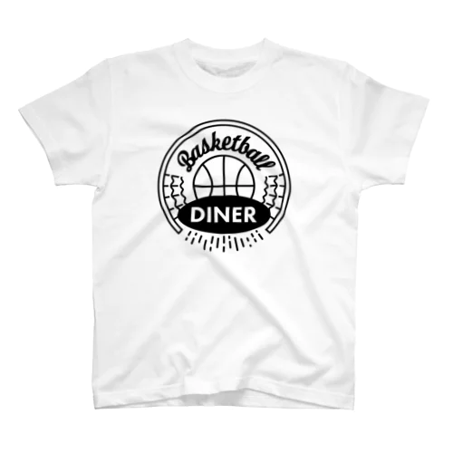 Basketball Diner ロゴ円黒 Regular Fit T-Shirt