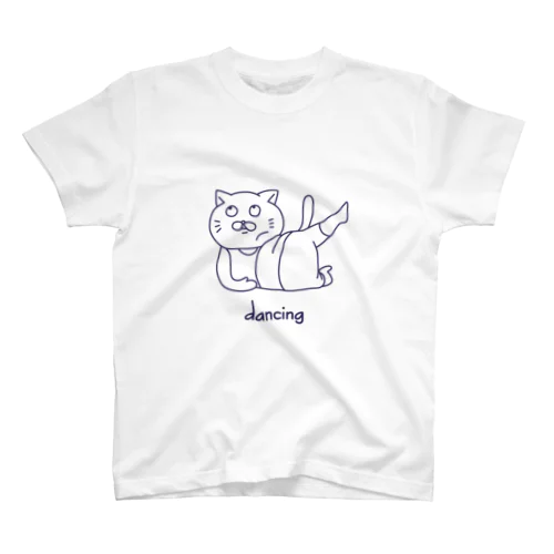 踊るねこ Regular Fit T-Shirt