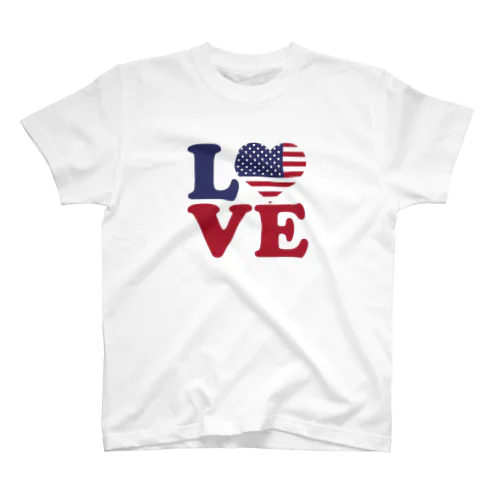 LOVE   Red White and Blue  愛。 赤色、白色、そして青色 スタンダードTシャツ