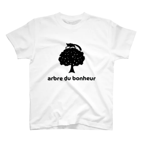 arbre du bonheur ロゴ ブラック Regular Fit T-Shirt