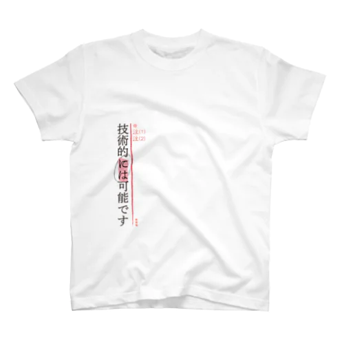 技術的には可能です スタンダードTシャツ