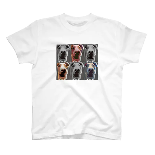 ダサい t シャツ「犬」～証明写真風～ 티셔츠