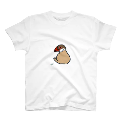 座りこむ シナモン文鳥 スタンダードTシャツ