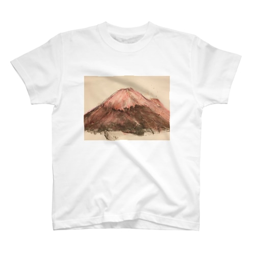 レッド富士山 Regular Fit T-Shirt