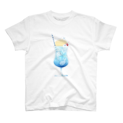 あざらしクリームソーダ・空 Regular Fit T-Shirt