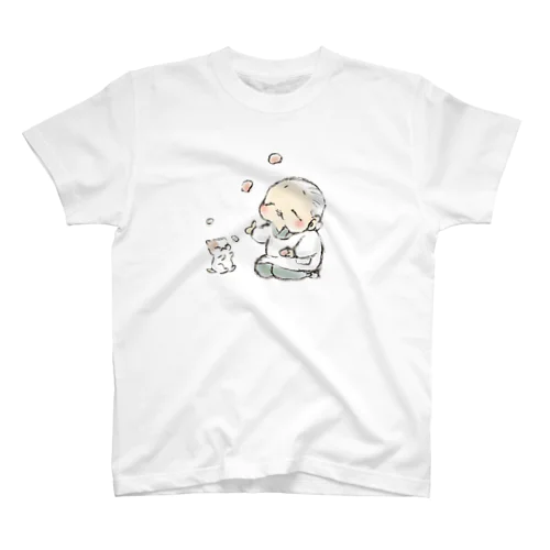 猫とばーちゃん Regular Fit T-Shirt