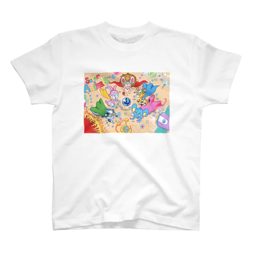 スーパーアニマルズ『スーパーアニマルズ集合！！』 Regular Fit T-Shirt