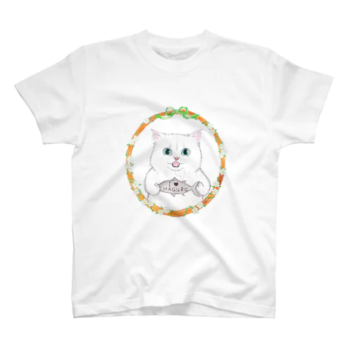 マグロ大好きねこちゃん Regular Fit T-Shirt