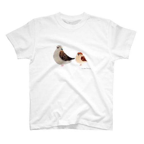 キジバトとスズメ Regular Fit T-Shirt