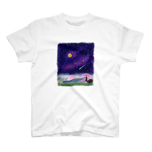 あおいろどりイラスト　さりゆくもの スタンダードTシャツ