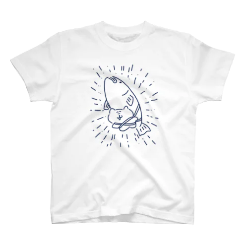 負われた魚と猫 スタンダードTシャツ