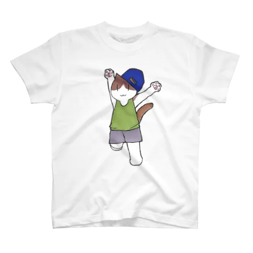 フィットネスにゃんこ 踊る Regular Fit T-Shirt