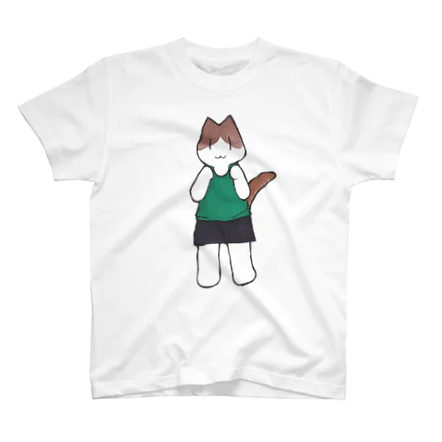 フィットネスにゃんこ 構える スタンダードTシャツ