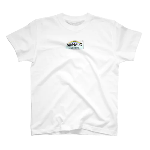 両面デザイン・ナンバープレートアート・MAHALOちゃん Regular Fit T-Shirt