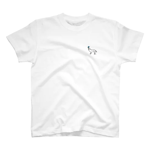 ohkami お花ブルー Regular Fit T-Shirt
