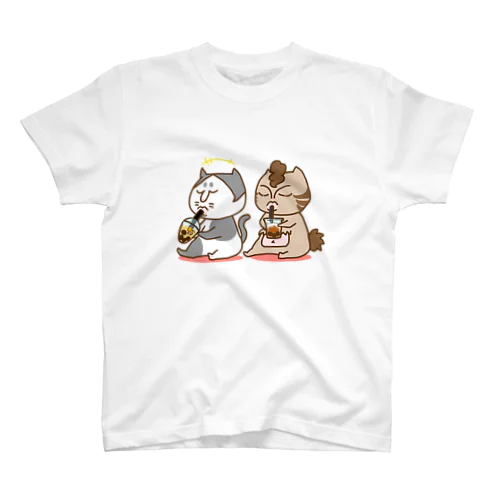 お悟り猫たちのお茶タイム Regular Fit T-Shirt