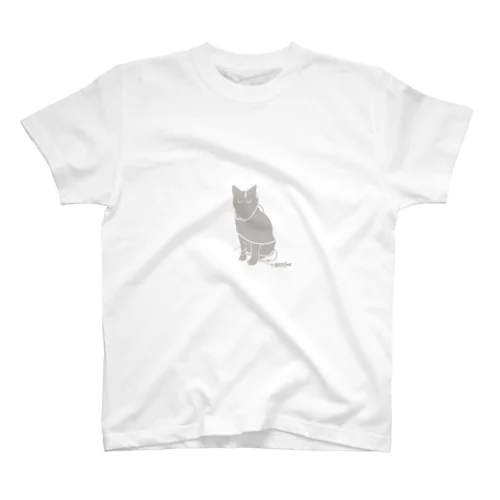 絡まる猫(リアルグレージュver) Regular Fit T-Shirt