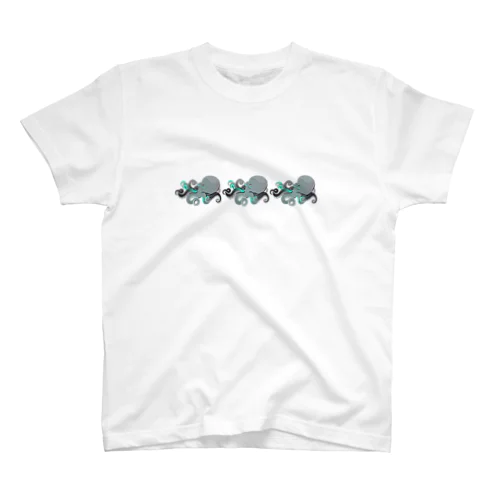 Octopus Brothers【ブルー】 Regular Fit T-Shirt