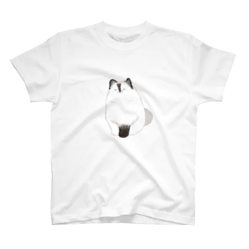 青い目の長毛猫 Regular Fit T-Shirt